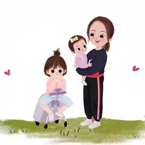 亲子头像|宝妈带娃文案|一拖二日常_带娃_文案_头像_亲子_遛娃_宝妈带