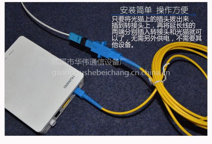 华伟家用光纤入户光猫延长线支持联通移动电信华为等sc蓝接头带转接头