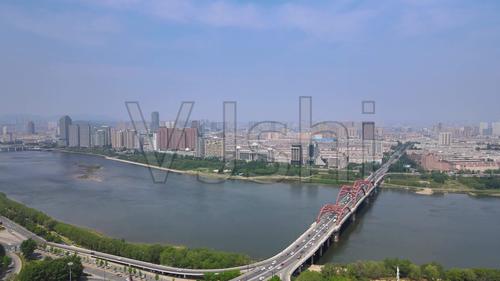 【吉林】松花江江湾大桥航拍