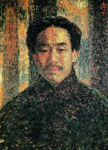 也就是后来的弘一法师 这张自画像是李叔同的大学毕业作品