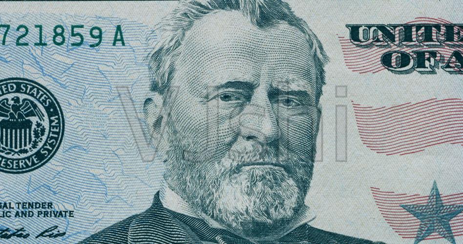 五十美元钞票特写细节_4096x2160_高清视频素材下载