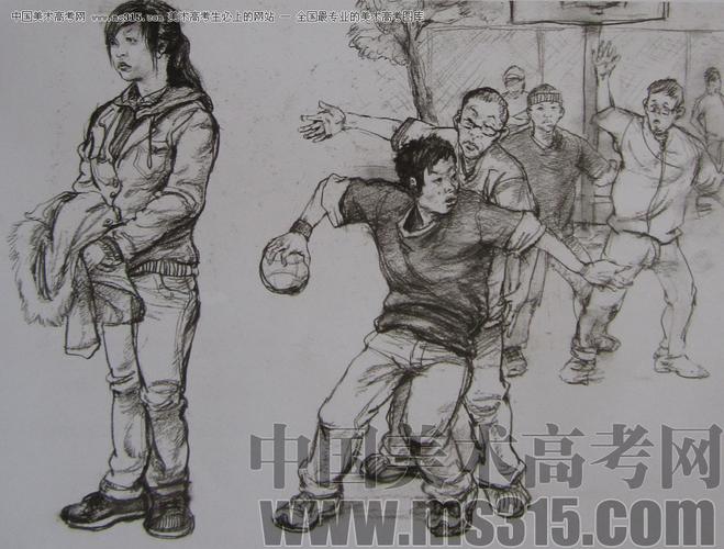 命题创作部分以室外篮球场上的运球瞬间为表现内容,画面很重视叙事