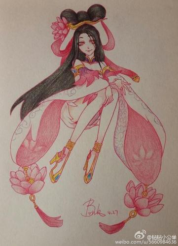 儿童貂蝉简笔画