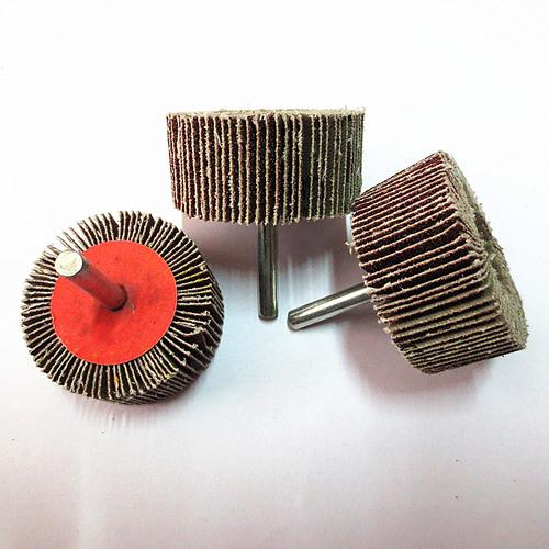 精品 带柄百叶轮磨头 百叶磨头 附柄砂布轮 抛光轮 磨头50*25*6mm