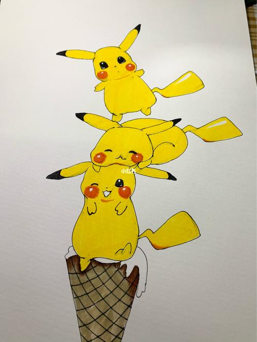 分享随手卡通画-皮卡丘