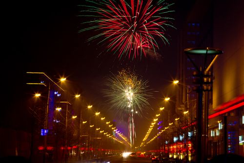 除夕夜焰火_夜景_poco摄影