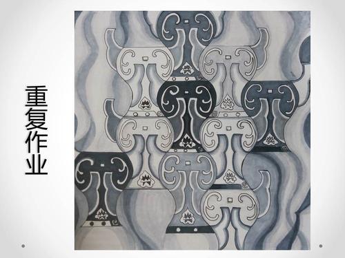 平面构成-抽象具象,重复,渐变矛盾空间