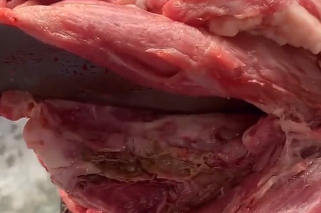 而且仔细观察猪肉的皮,皮上面会有一点点黑色的斑点,这些斑点非常