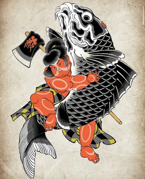 日式传统刺青代表之一:鬼若丸