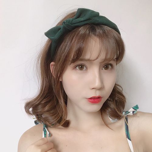 韩国复古红色蝴蝶结发箍女可爱网红简约发卡发带百搭头箍外戴清新