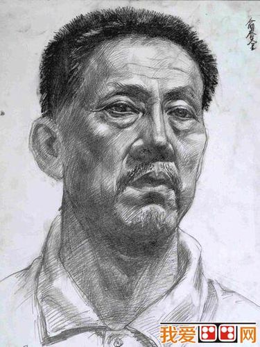 男性人物肖像素描头像(6)