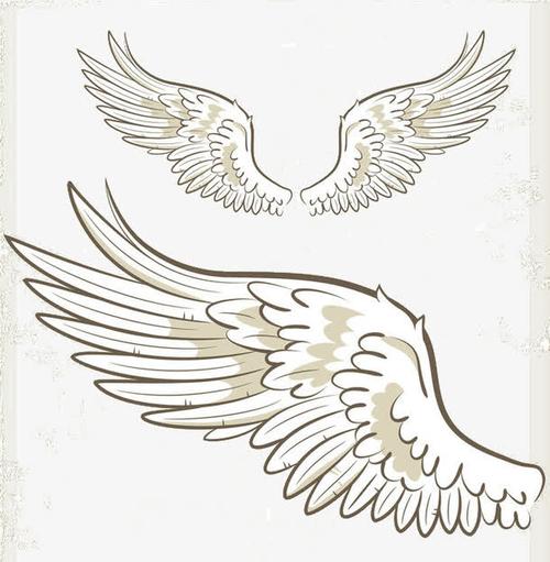 卡通手绘翅膀图