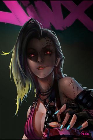 黑暗病娇少女金克丝手机壁纸