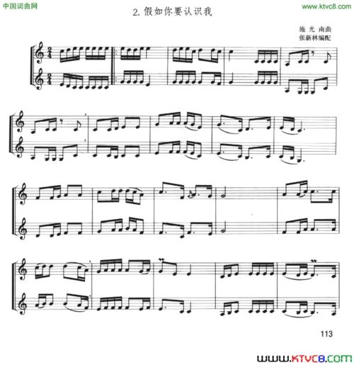 假如你要认识我小号二重奏