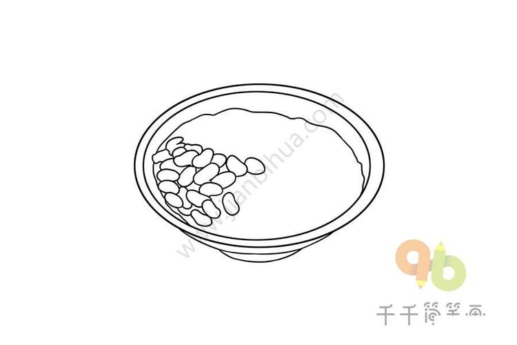 豆腐脑简笔画图片