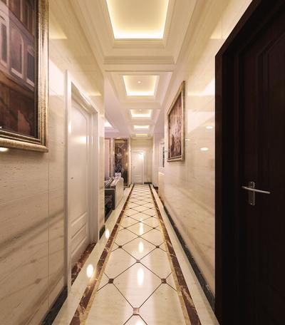 148平米欧式风格过道吊顶装修效果图