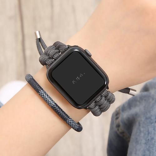 适用苹果手表applewatch表带s7精织尼龙运动iwatchse65432表带创意