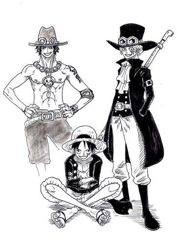 p站画师作品艾斯·萨博·路飞