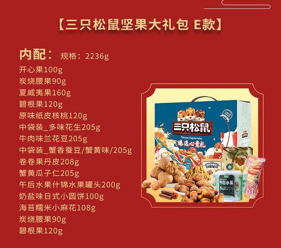 三只松鼠-坚果礼盒2236g 零食大礼包-企业送礼网红