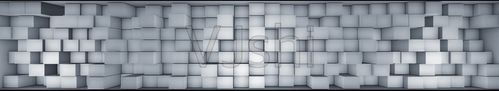 方块方格裸眼3d投影mapping_3840x700_高清视频素材