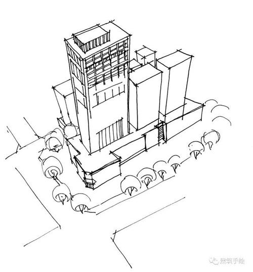 建筑系手绘课:8 三点透视理解与训练