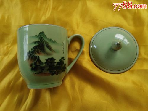 文革宣化三瓷厂制"天下第一关"盖杯