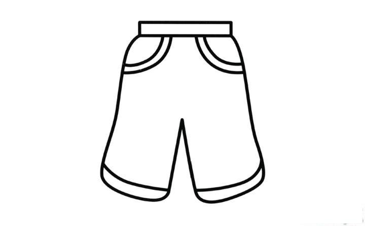 彩色裤子简笔画画法_怎么画彩色裤子的简笔画