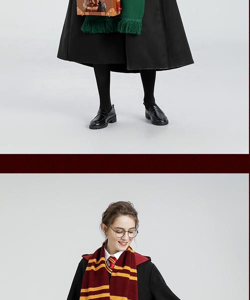 哈利波特巫师袍联名款服装格兰芬多赫敏斯莱特林斗篷袍子哈利魔法袍