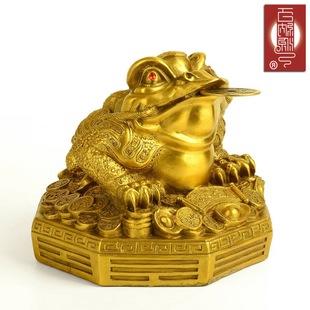 摆件饰品 招财蟾蜍 八卦金蟾招财摆件纯铜店铺收银台摆设开业礼品