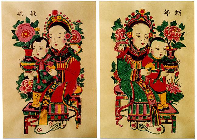 llsh61 年画技艺 天津杨柳青的年画已有四百多年发展历史,在全盛时代