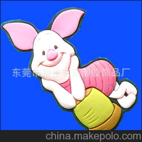 供应q版迪士尼小粉猪pvc冰箱贴 促销品冰箱贴图片