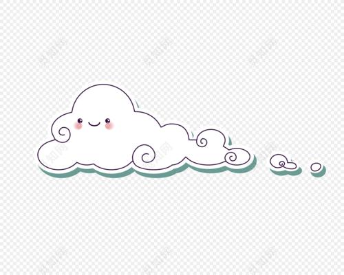 卡通简约云装饰广告设计矢量图片