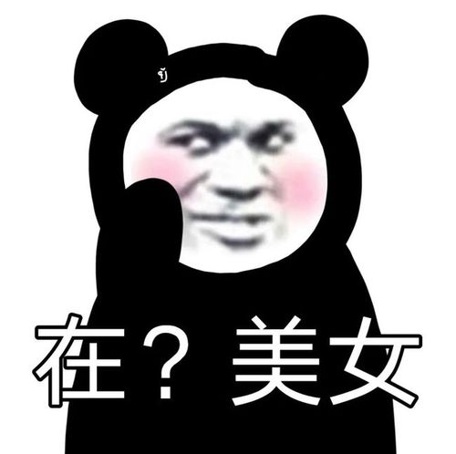 沙雕搞笑熊猫头表情包在吗姐姐