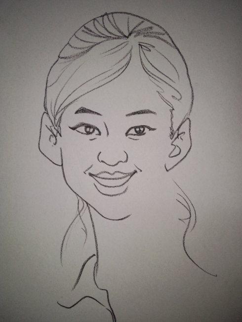 人物画像的简笔画素描步骤图