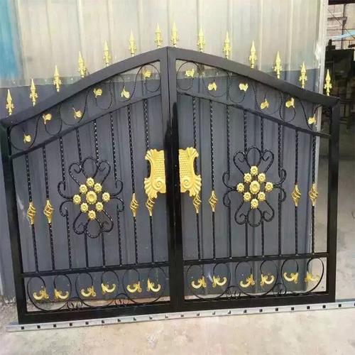 铁艺大门庭院双开门别墅围墙大门铸铁农村院子大门小区防盗对开门