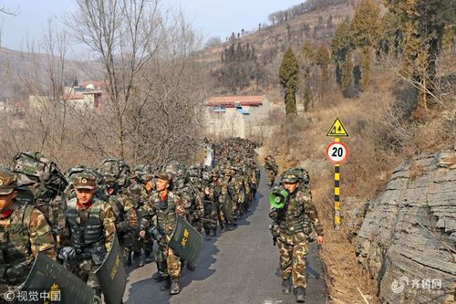 寒天苦练兵武警山东总队机动支队开展冬季野营拉练