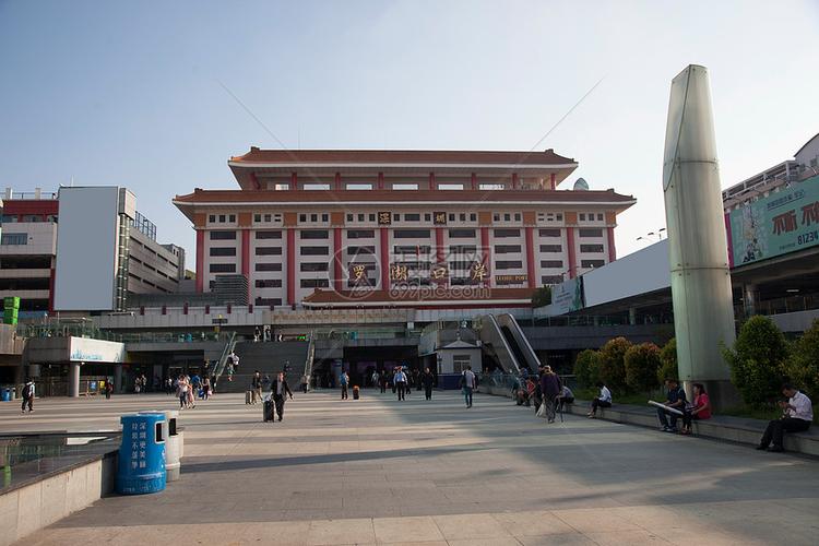 办公大楼都市风光步行广东省深圳罗湖口岸