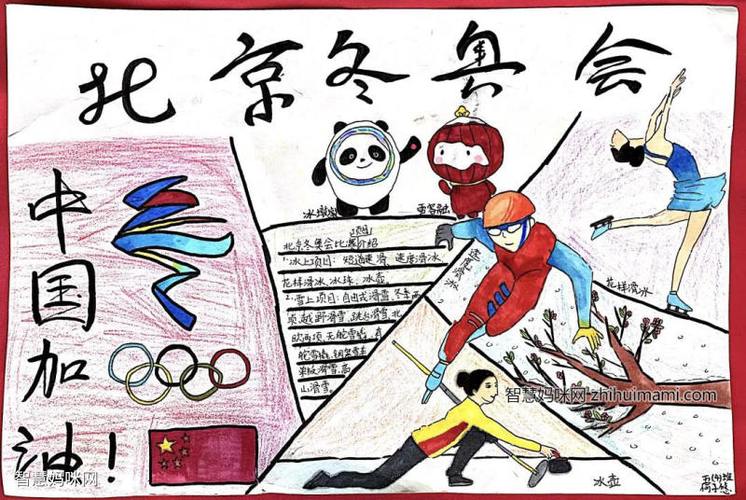北京冬奥会手抄报中国加油