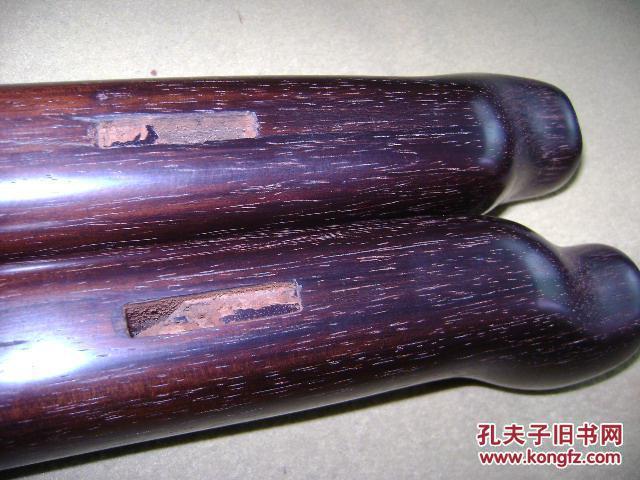 正宗印度小叶紫檀老料,老家具腿一对【372】