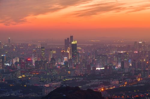 标题:紫金山上的南京城