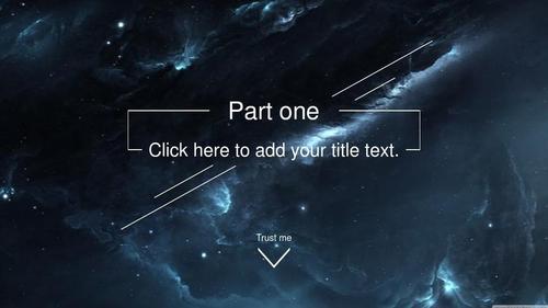 最新ppt模板——震撼星空商务ppt