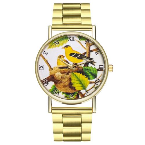 周连发古董鸟类和鸟巢手表动物手表女士手表男士手表石英表t250-g