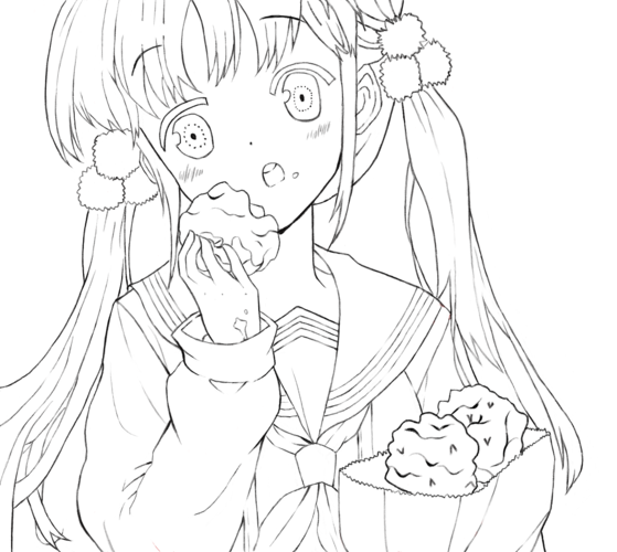 二次元线稿练习-临摹