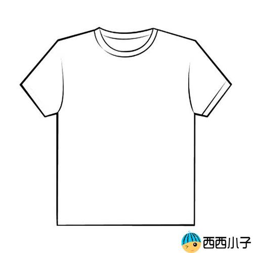夏季男士短袖t恤简笔画的图片