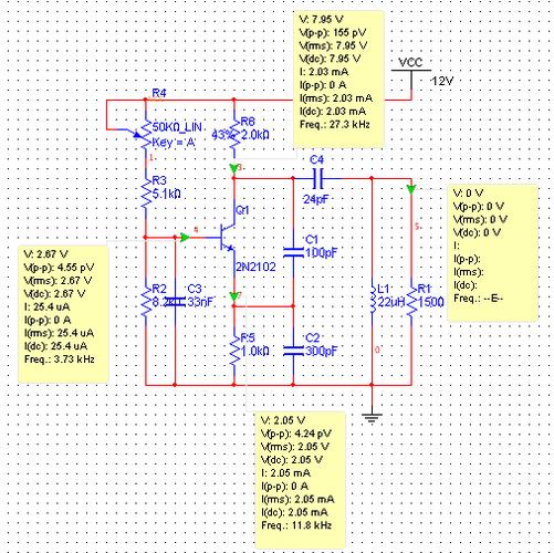 哪位高手帮我看看这个lc振荡器电路错在哪了.