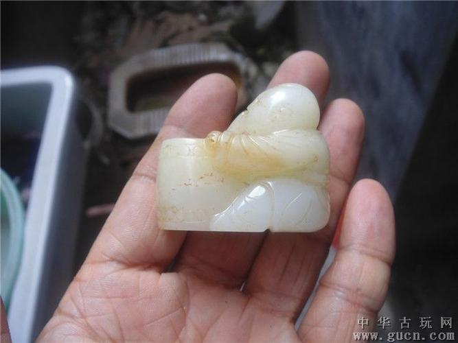 明代羊脂白童子敲鼓一口价