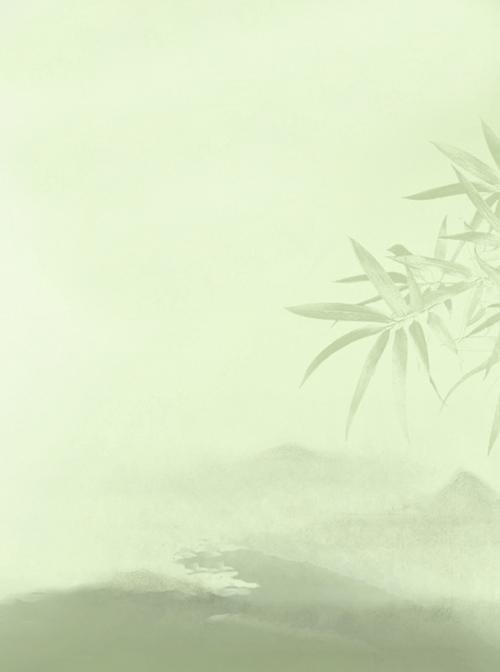 清新绿色中国风背景图模板下载 尺寸:1324×1781