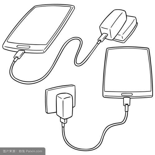 手机充电模式的简笔画