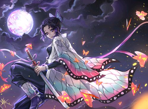 鬼灭之刃虫柱蝴蝶忍与栗花落香奈乎插画壁纸