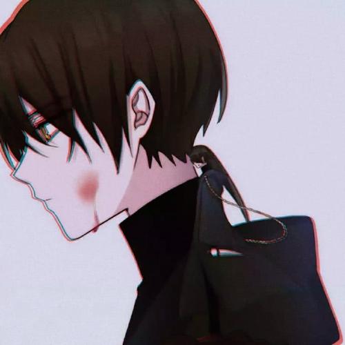 动漫图片,黑头发男孩